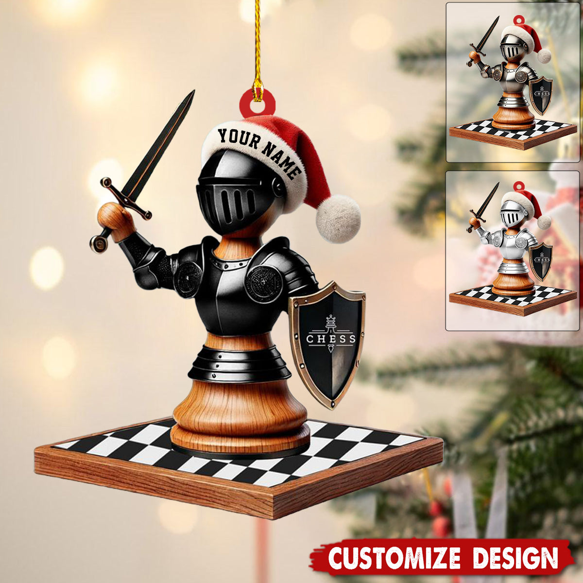 Personalized Chess Knight Christmas Ornament-Gift for Chess Lovers-2024 New Release