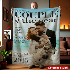 Personalized Couple Keepsake Blanket  - Choosing You Feels So Right Design