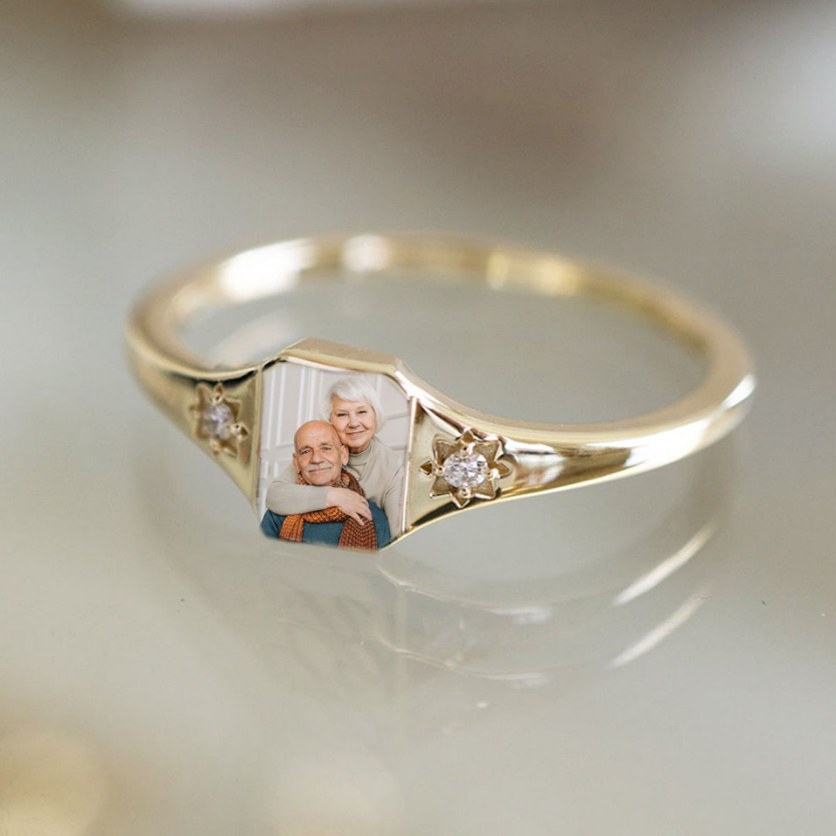 Sympathy Rings Personalized Memorial Rings With 2 Birthstones, Sympathy Gift For Frie ...