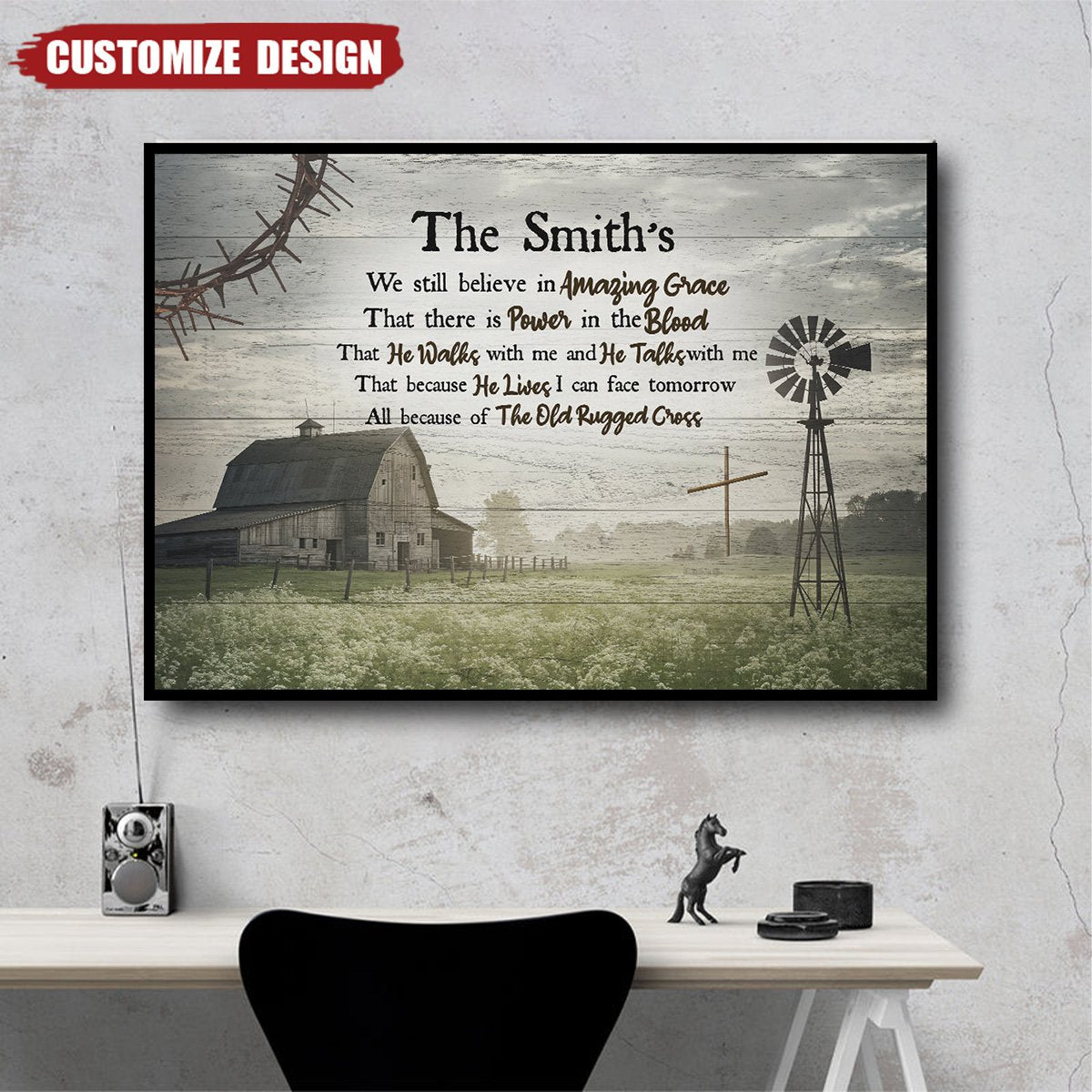 Personalized Amazing Grace Premium Poster