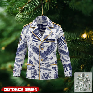 Personalized Military Uniform Ornament - Gift For Veterans