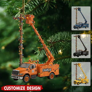 Keep The Lights On - Personalized Lineman Ornament