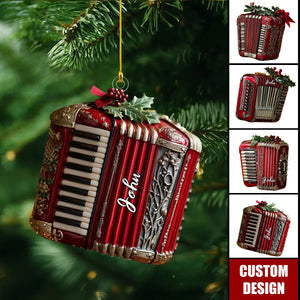 Personalized Accordion Christmas Ornament - Gift For Accordion Players