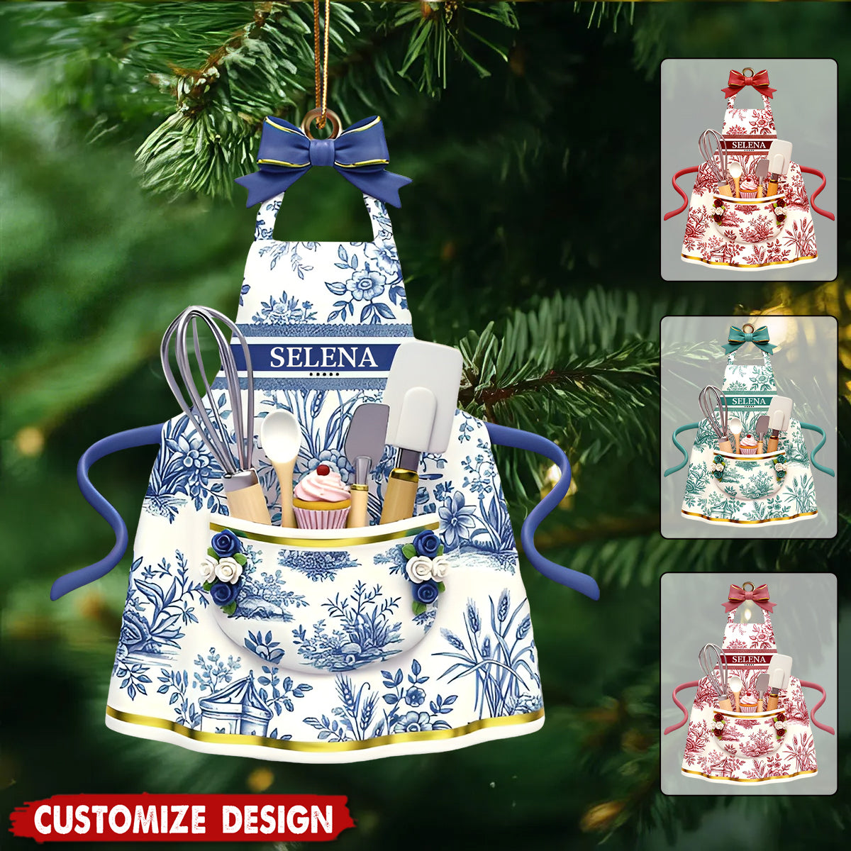 Baking Apron Ornament - Personalized Gifts For Cooking Lovers