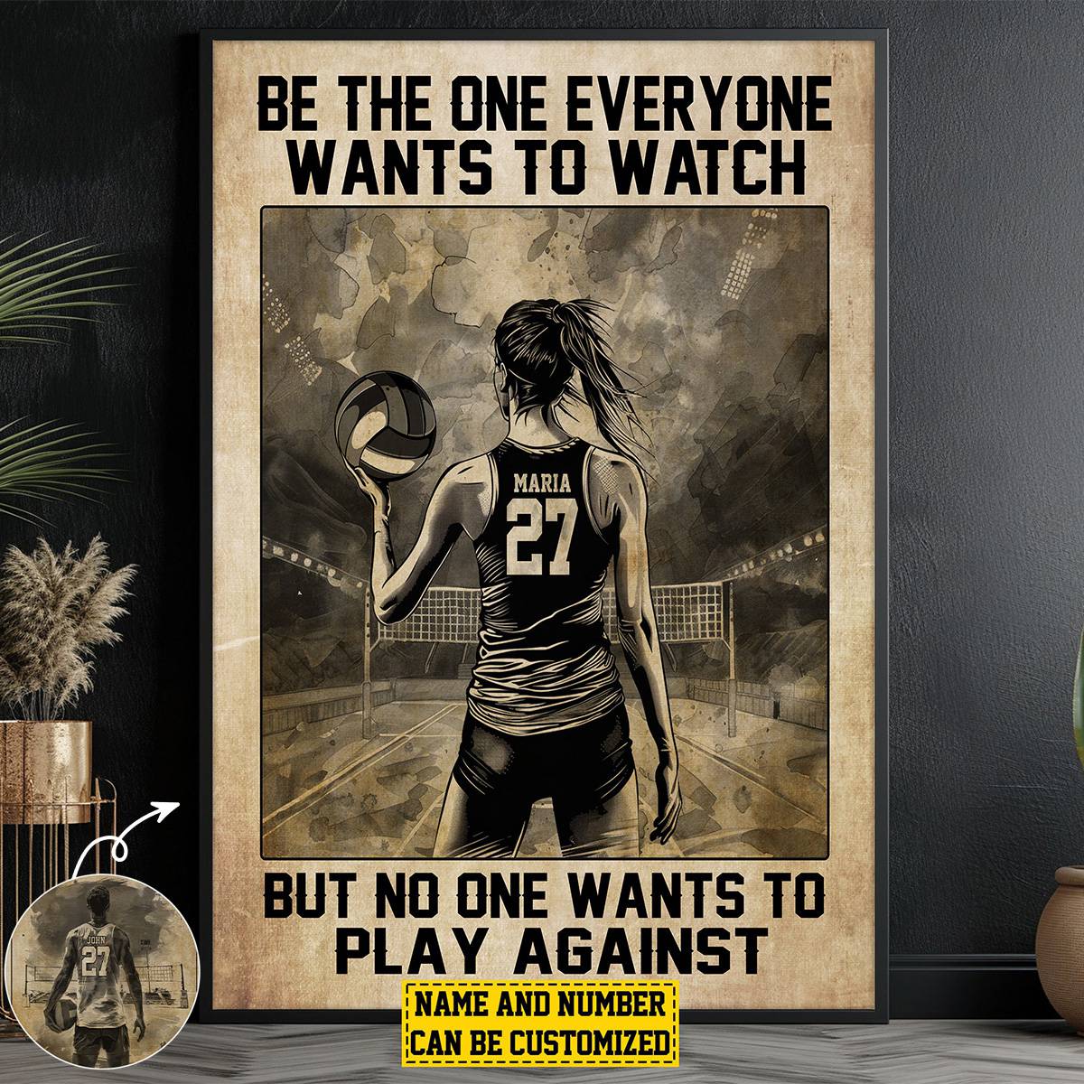 Personalized Volleyball Motivation Poster - Gift For Volleyball Lovers