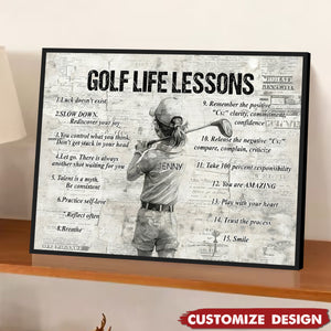 Personalized Golf Kid Canvas Poster - Gift For Golf Lovers