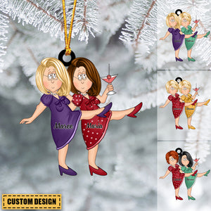 Personalized Friends/Besties/Twins/Sisters Acrylic Ornament
