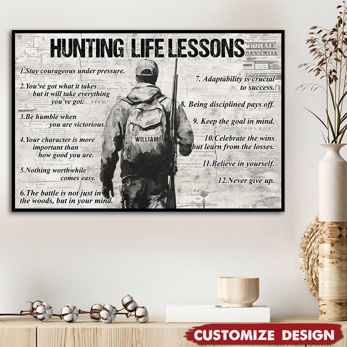 Personalized Hunting Boy Poster - Gift For Hunting Lovers