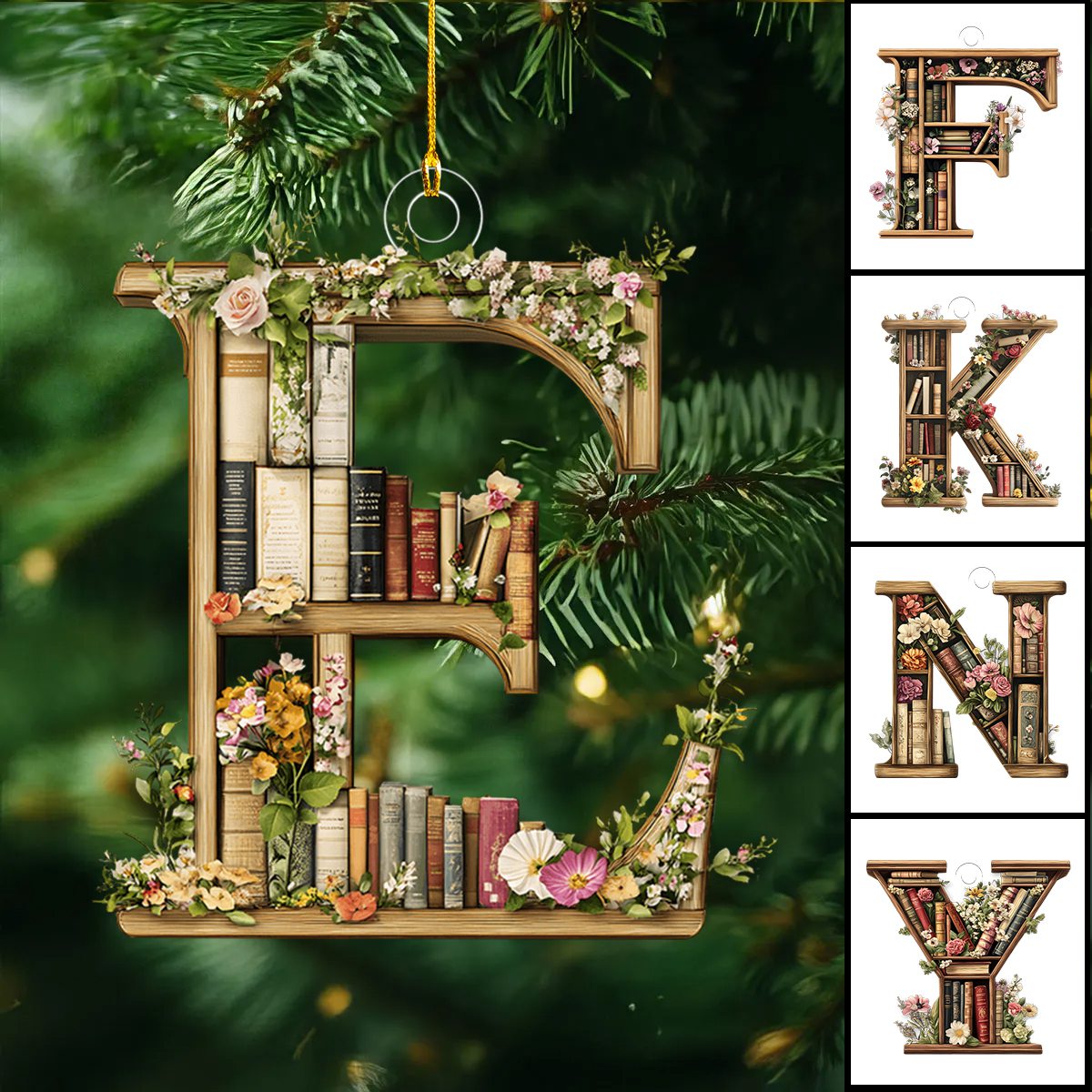 Love Books - Personalized Book Ornament