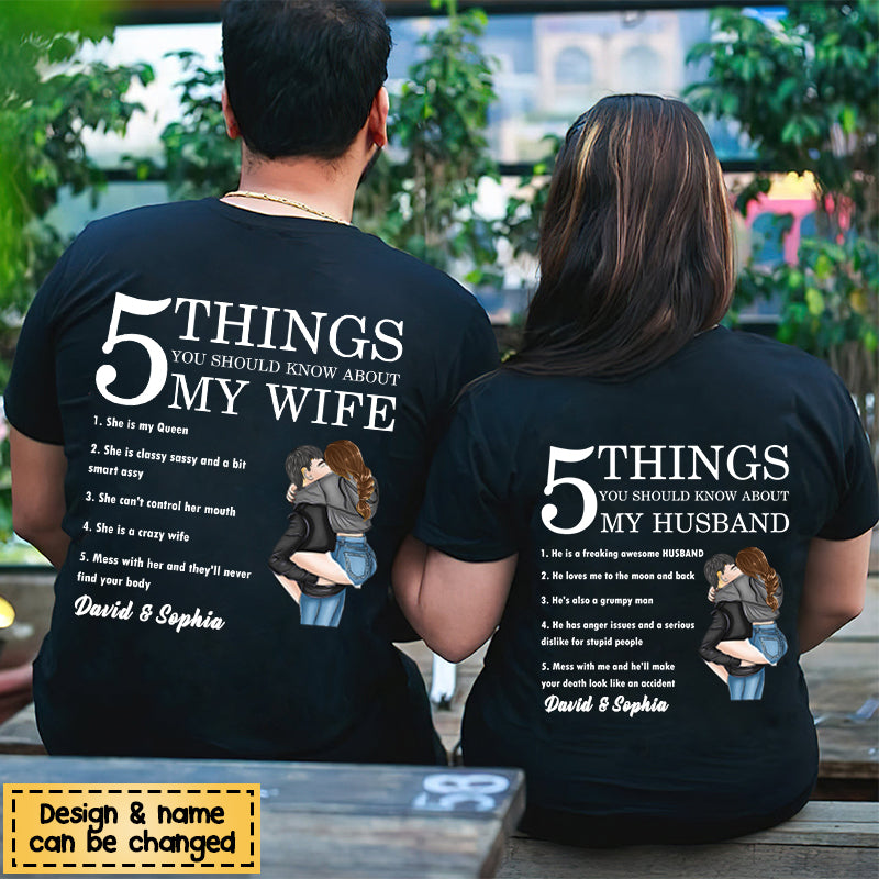 5 Things You Should Know About - Personalized Matching Couple Back Printed Shirts
