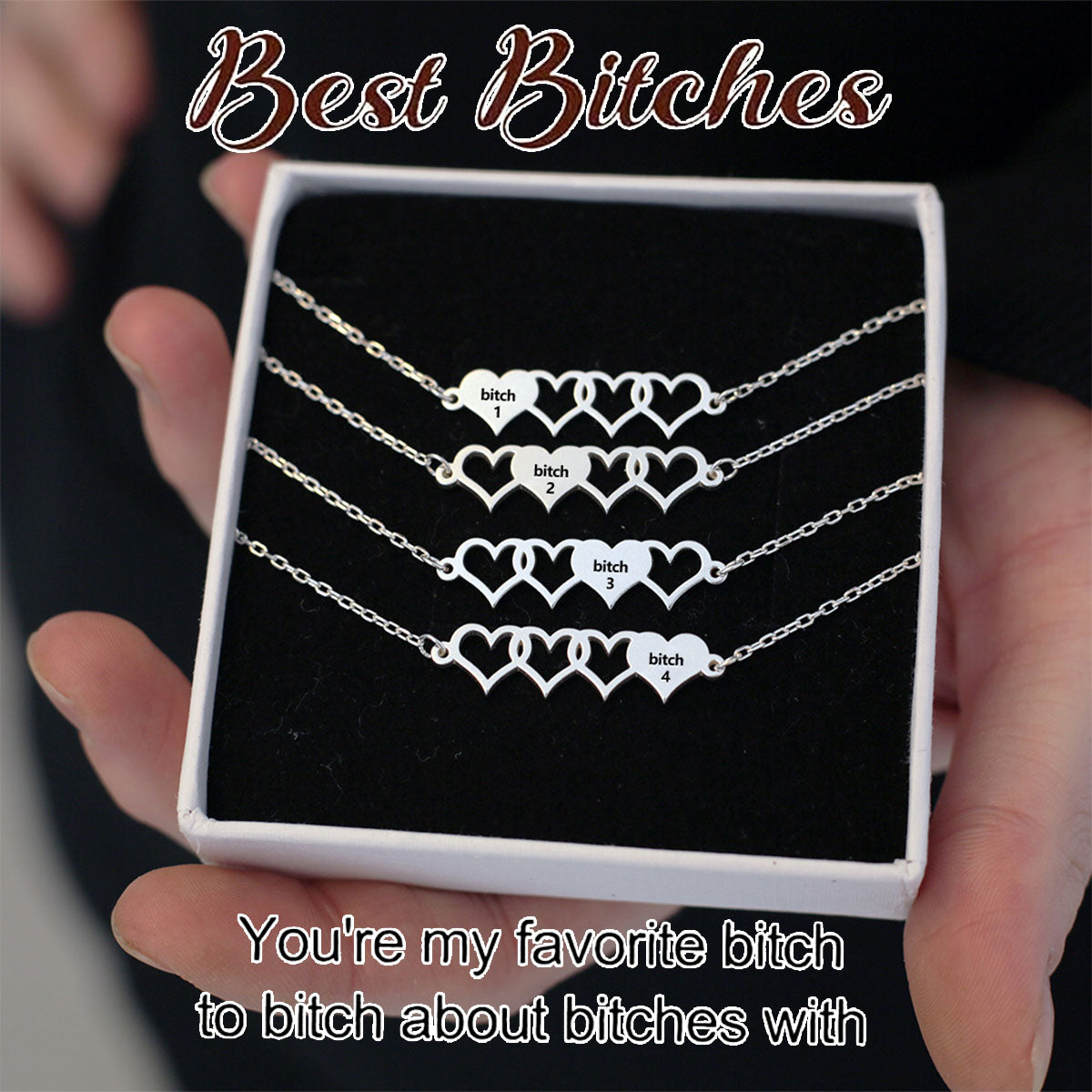 For Friend-You're My Favorite B*ch Heart Set Bracelet