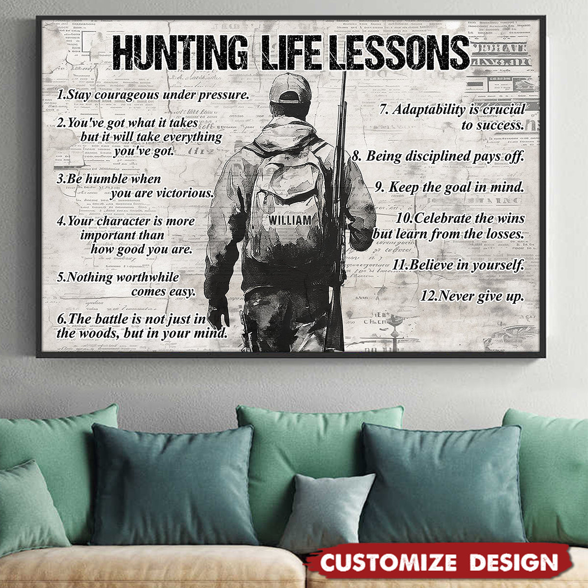Personalized Hunting Boy Poster - Gift For Hunting Lovers