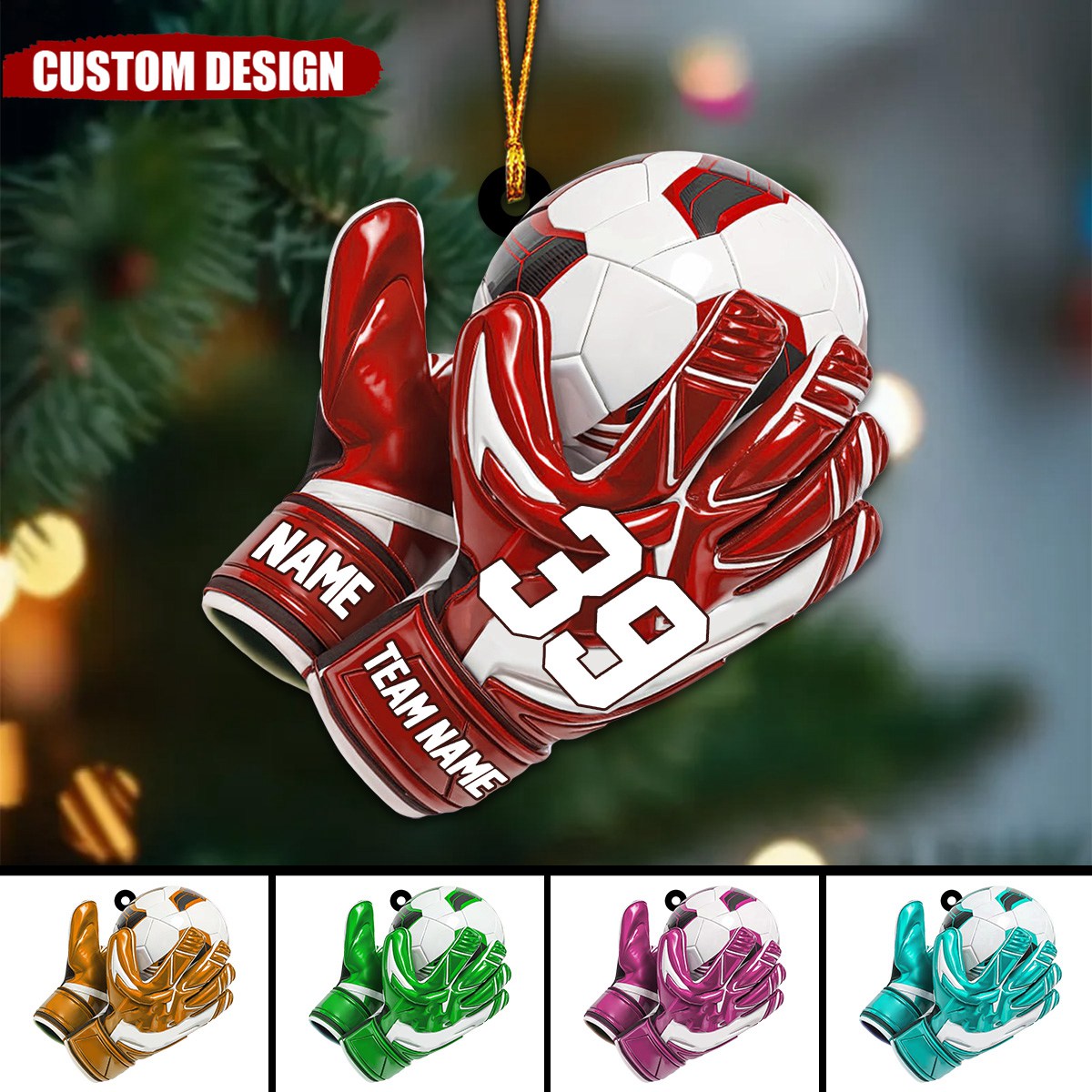 Personalized Soccer Christmas Ornament, Gift For Soccer Players-2024 New Release