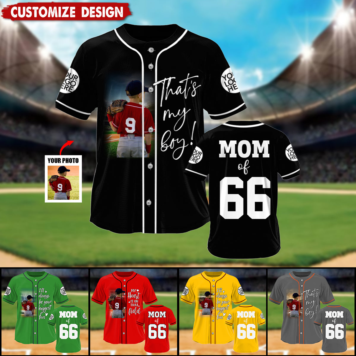 Personalized Photo Baseball Game Day Baseball Jersey Gift For Baseball Lovers