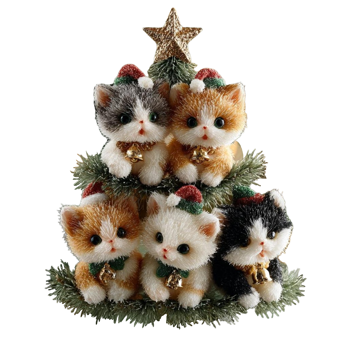 Christmas Kitten Tree Christmas Ornament Gift For Cat Lovers