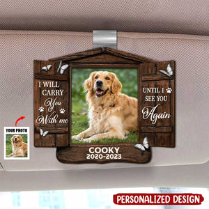 I Will Carry You With Me Until l See You Again-Personalized Shaped Car Visor Clip