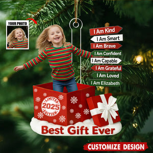 Affirmation Signpost - Personalized Acrylic Ornament For Boy Girl