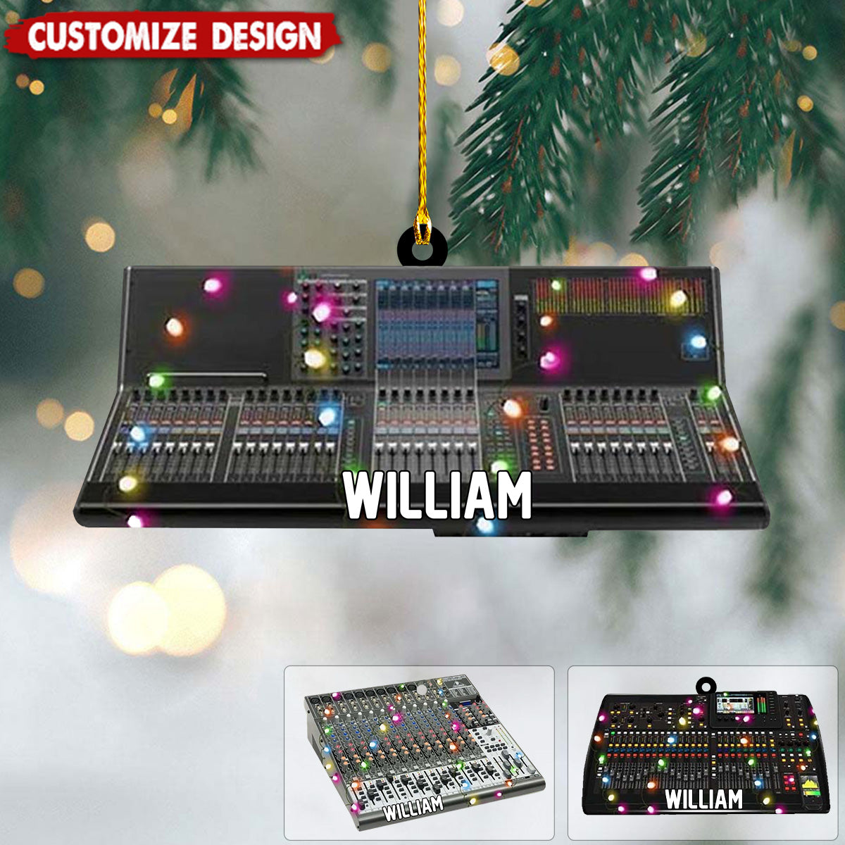 Personalized Audio Engineer Ornament, Gifts For Sound Engineer