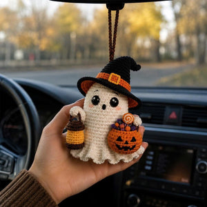 Crochet Ghost Cat,Crochet Ghost Cute Halloween Ornament