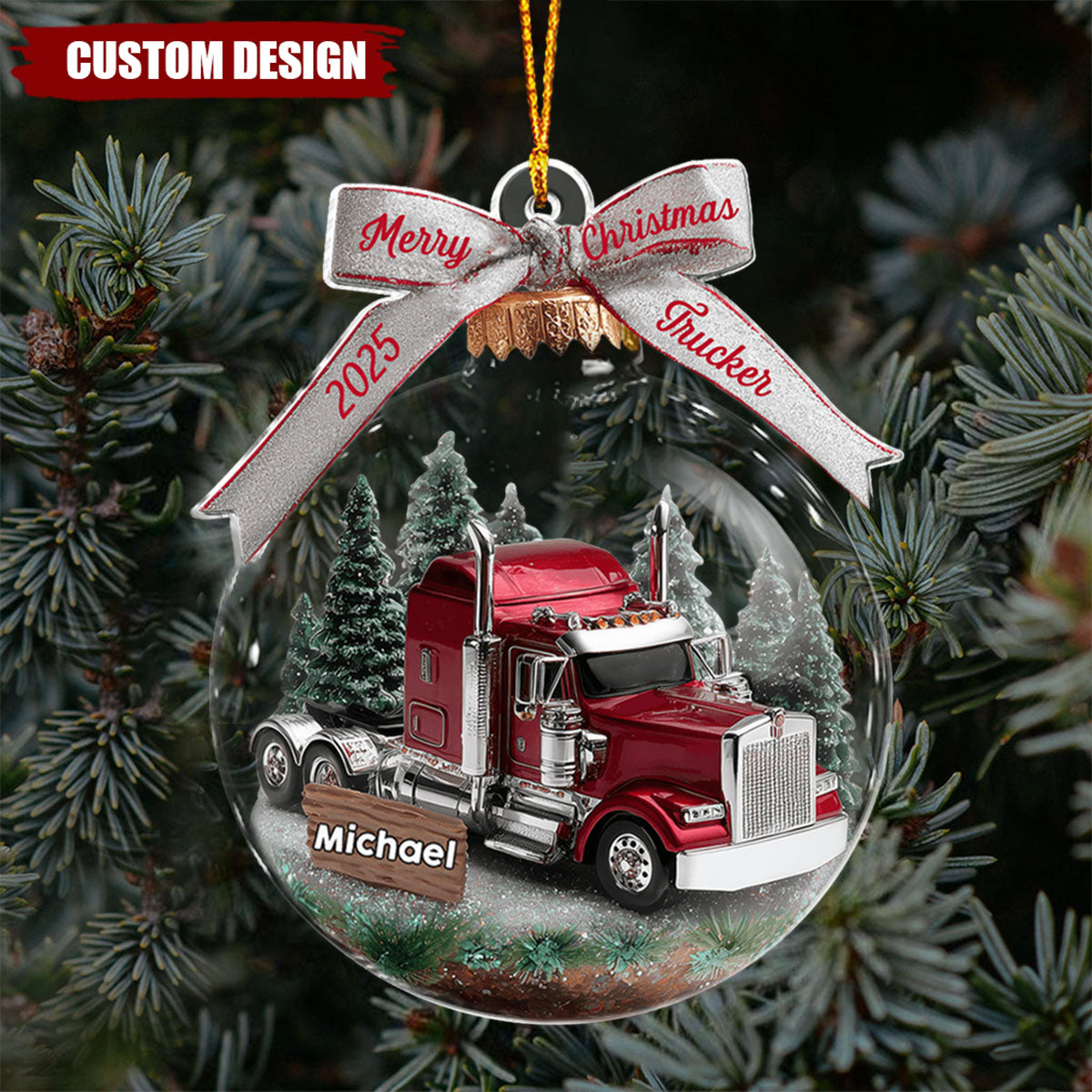 Truck Driver - Personalized Trucker Ornament