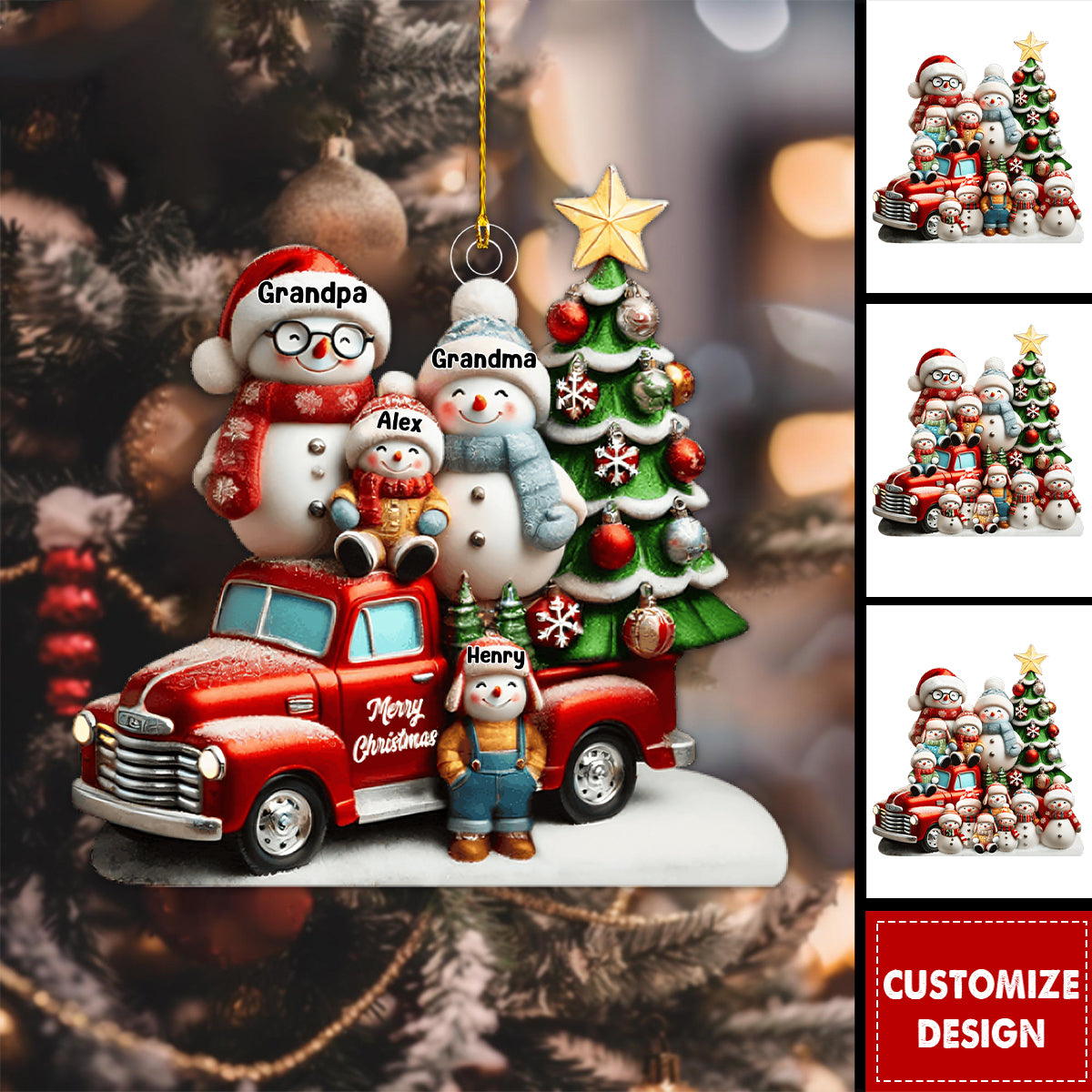 Personalized Nana & Papa's Cuties Christmas Ornament