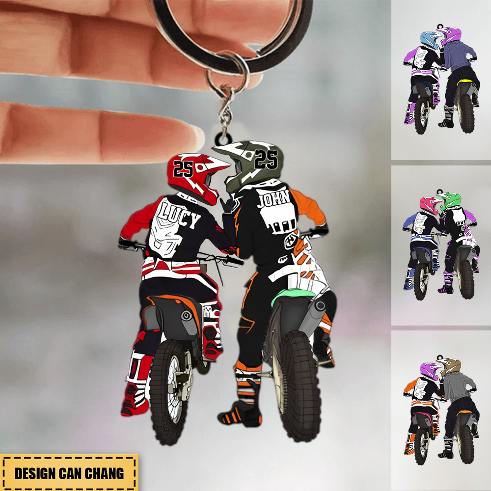 Dirt sales bike keychain