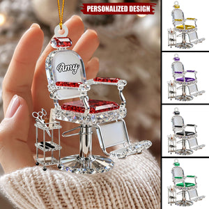 Personalized Barber Chair Christmas Ornament-Stylist Present