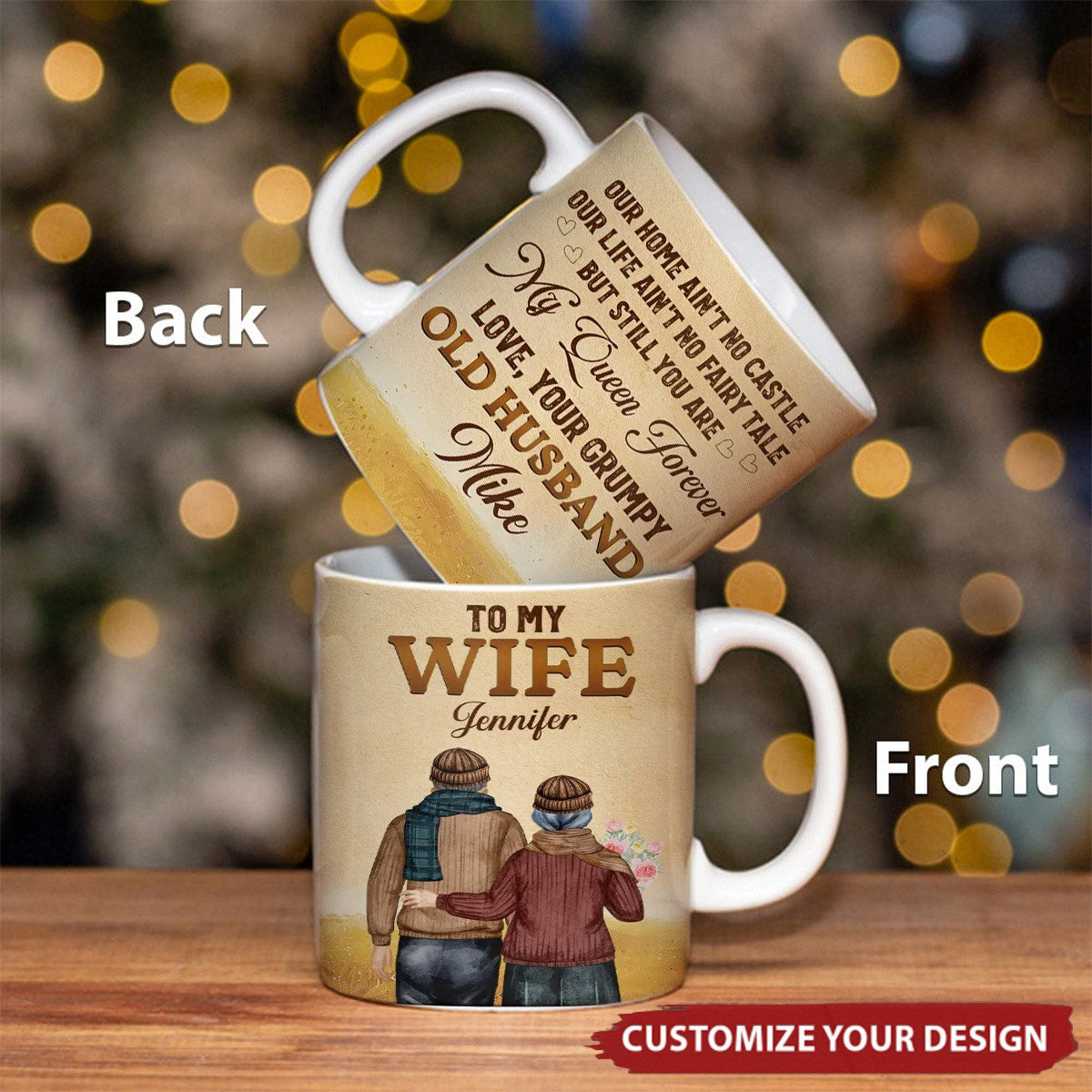 To My Wife You Are My Queen Forever - Personalized Couple Coffee Mug