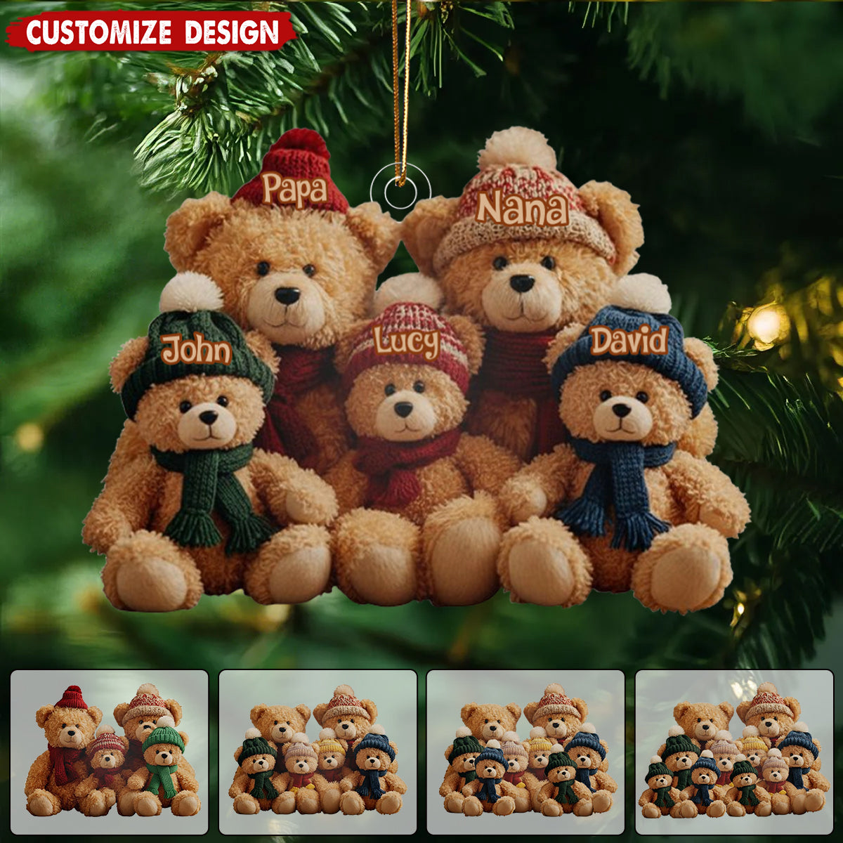 This Is Us - Personalized Family Shaped Christmas Ornament