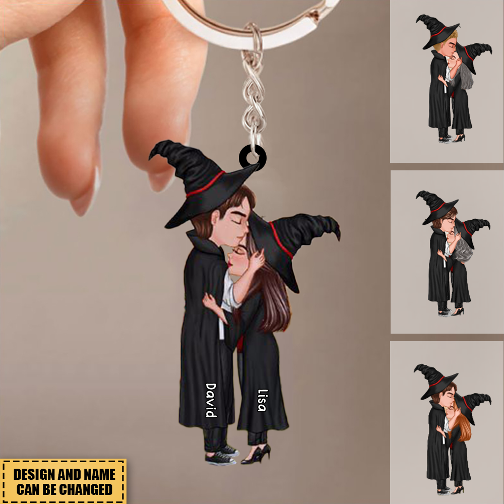 Withy/Witch/Magician/wizard Doll Couple Kissing Personalized Acrylic Keychain
