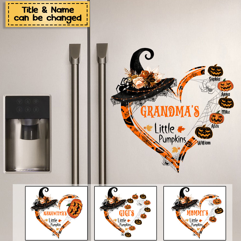Nanawitch's Little Pumpkins - Personalized Decal/Sticker - Halloween Gift For Grandmother