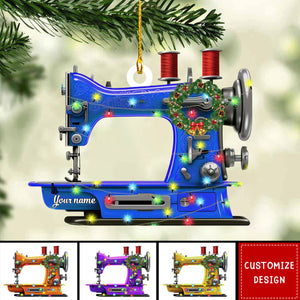 Personalized Sewing Machine Christmas Ornaments - Gift For Sewing Lovers
