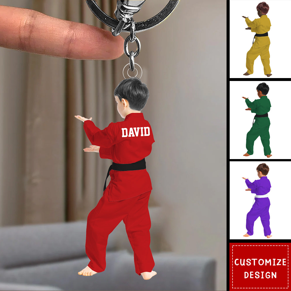 Personalized Kid Karate,Jiu Jitsu,Judo Keychain - Gift For Karate,Jiu-Jitsu Lovers