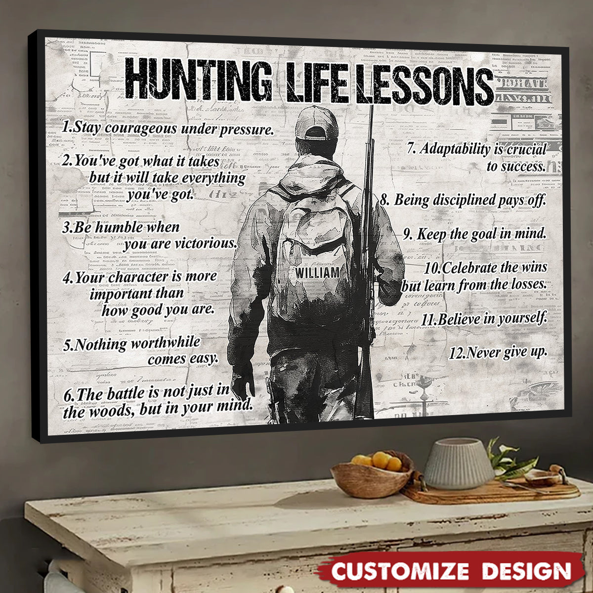 Personalized Hunting Boy Poster - Gift For Hunting Lovers