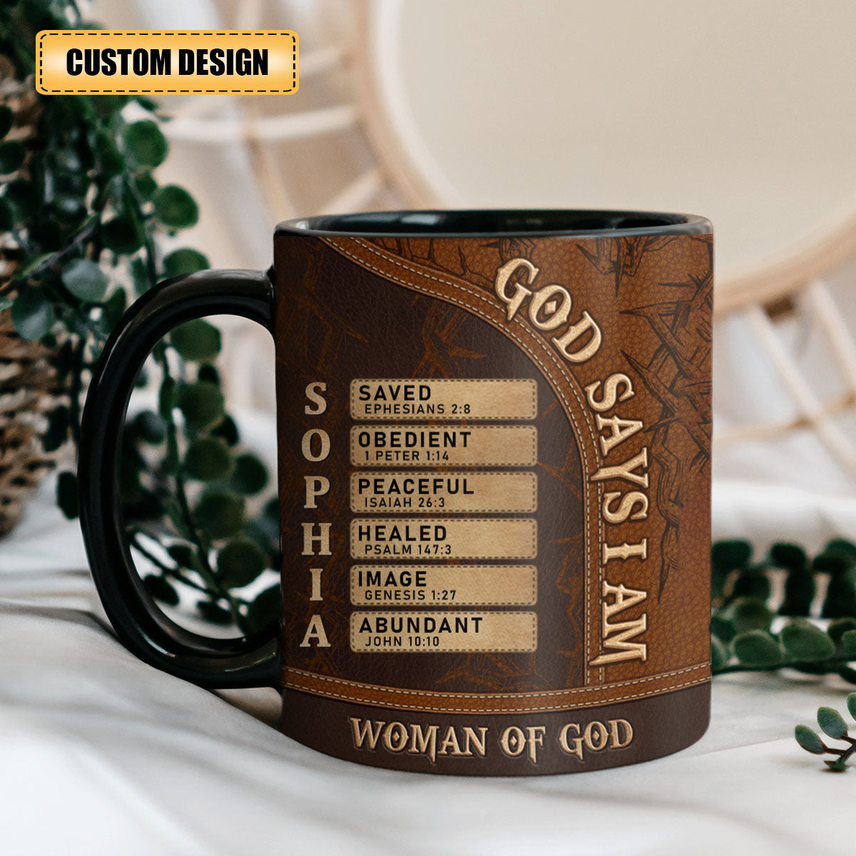 Man Of God - Personalized Black Mug