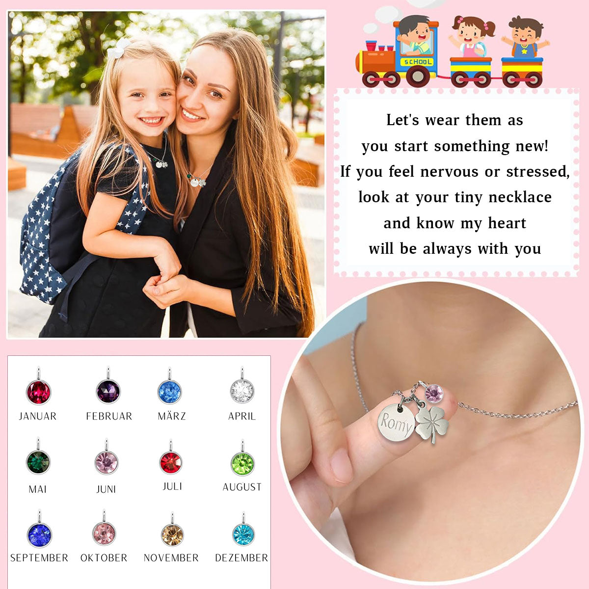 Personalized Schoolchild 2025 Necklace-Back To School Gift