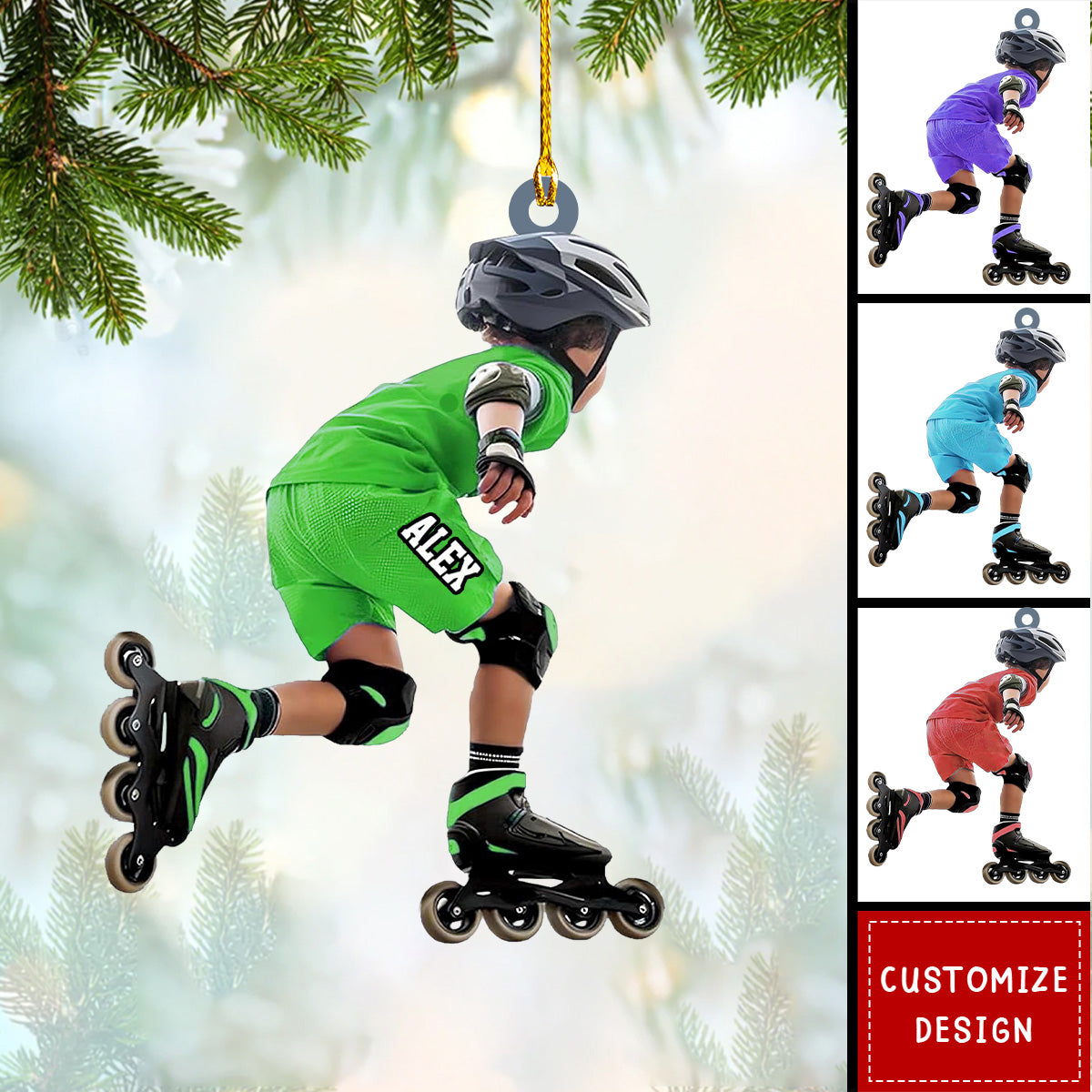 Personalized Roller skating Ornament-Gift For Roller Skater Lover-2024 New Release