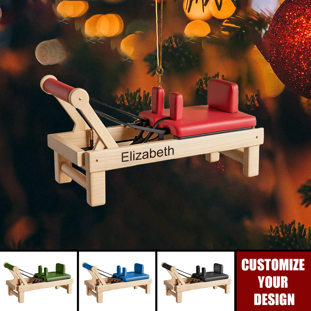 Pilates Art - Personalized Pilates Equipment Ornament