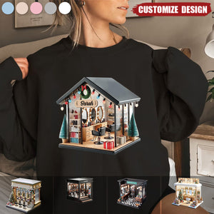 Personalized Hair Salon Sweatshirt  - Gift For Hairdresser