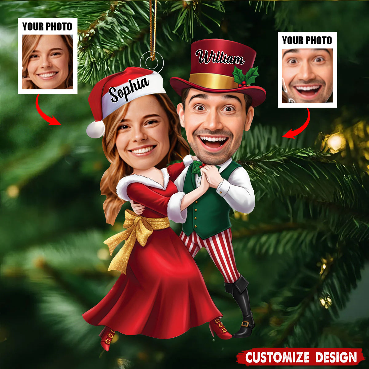 Personalized Dancing Ornament - Gift For Couple