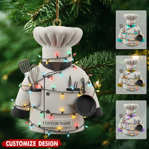 Personalized Chef Christmas Ornament - Gift for Foodies, Bakers & Culinary Artists