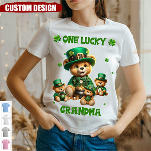 Saint Patrick Day - Personalized Bear Grandma T-Shirt