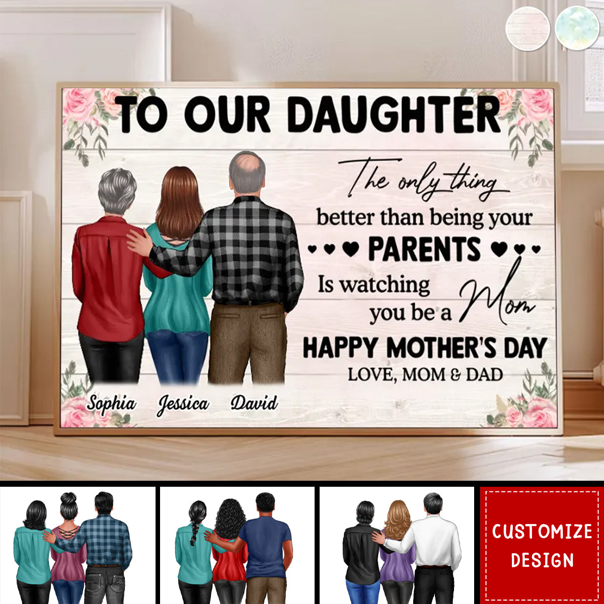 To My Daughter From Dad And Mom Personalized Poster
