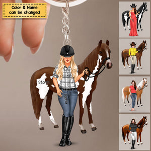 Life is better with horse - Personalized Acrylic Keychain - Gift For Horse Girl