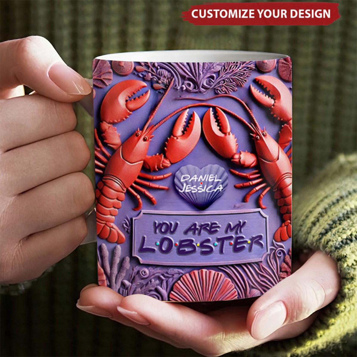 Personalized Gifts For Couple Mug, Lobster Couple