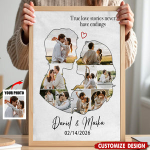 Personalized Couples Canvas Poster - Gift For Husband Wife, Couples