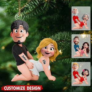 Naughty Personalized Couple Ornament - Gifts For Couple