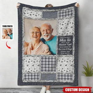 Personalized Photo Memorial When You Really Miss Me Hug This Blanket - Gift For Couple