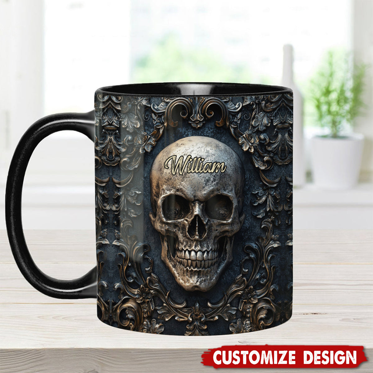 Touch My Coffee And I Will Drink It From Your Skull - Personalized Skull Mug