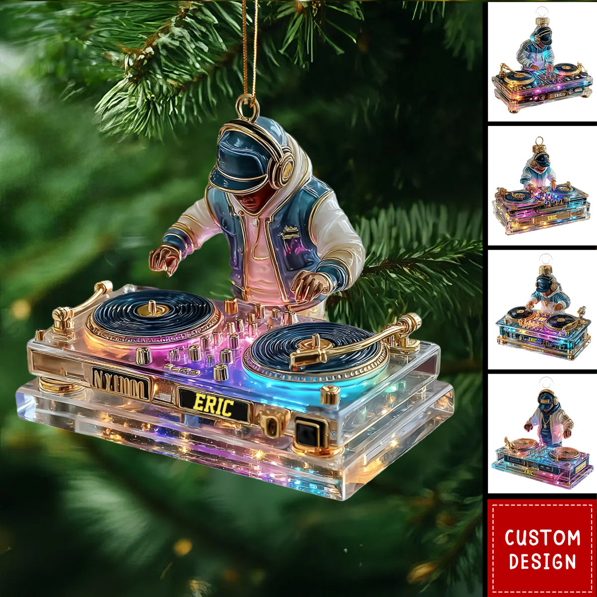 Personalized DJ Booth Design Ornament- Gift For DJ Lovers